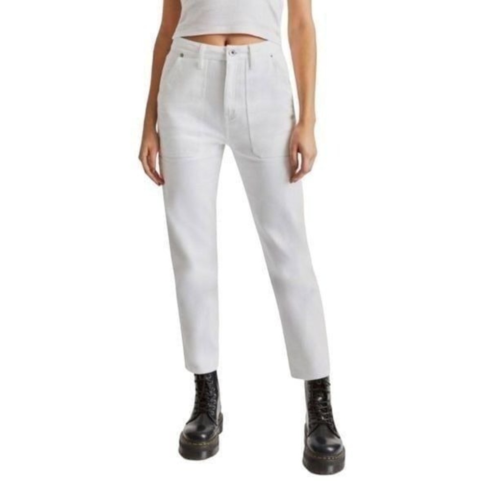 Anthropologie Brixton Hi-Rise JANIE CARPENTER Jean In White Women's Size 25 NWT